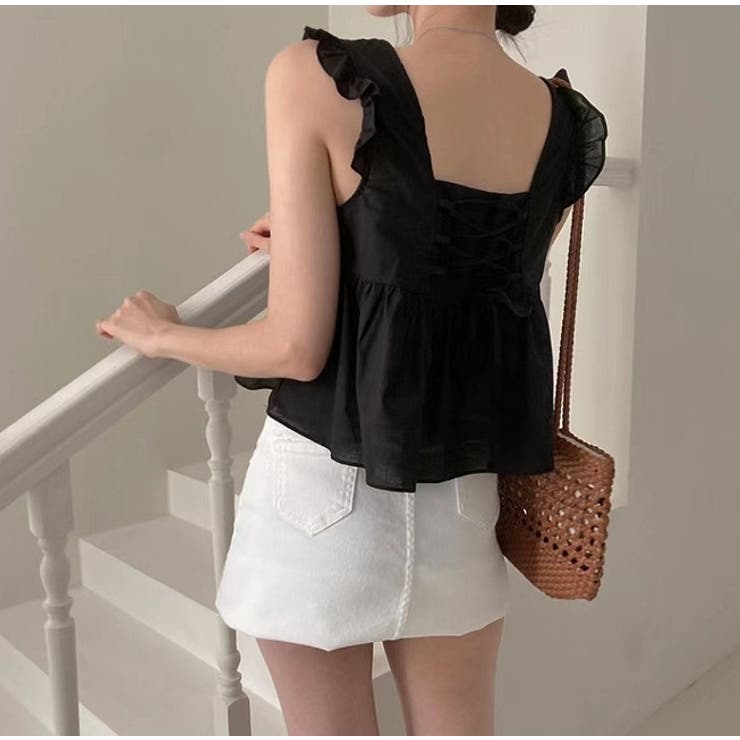 袖なしリボンショートトップス | Ulysses | 詳細画像9 