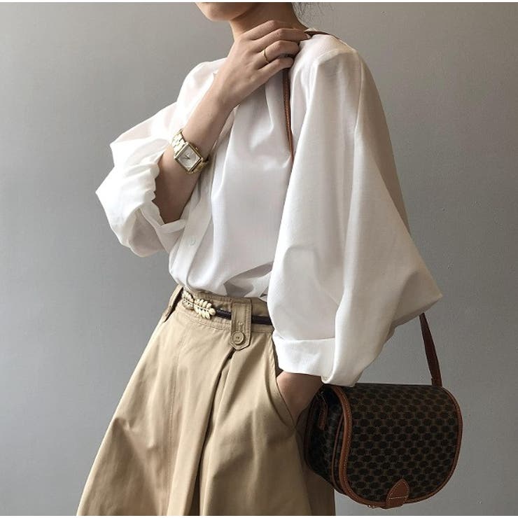 ホワイト | クルーネックシングルブレストトップス | Ulysses