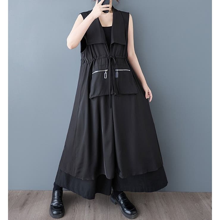 Vネック袖なしポケット付きシャツワンピース | Ulysses | 詳細画像7 