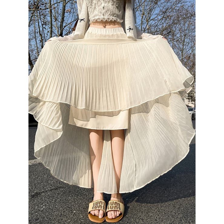 ハイウエストゴム付きチュールロングスカート | Ulysses | 詳細画像4 