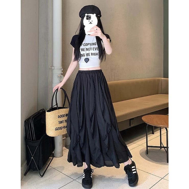 ハイウエストゴム付きレース付きスカート | Ulysses | 詳細画像5 