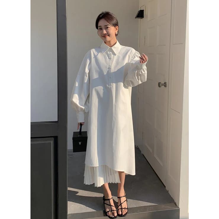 襟付きシングルブレスト長袖ワンピース | Ulysses | 詳細画像3 