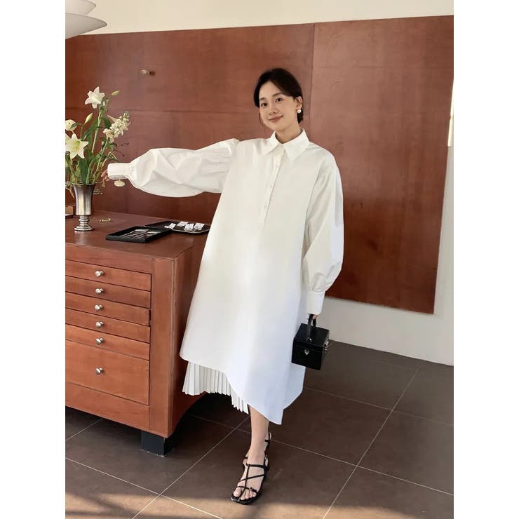 襟付きシングルブレスト長袖ワンピース | Ulysses | 詳細画像5 