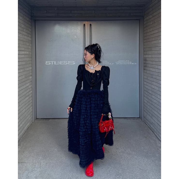 ハイウエストゴム付きチュールスカート | Ulysses | 詳細画像6 