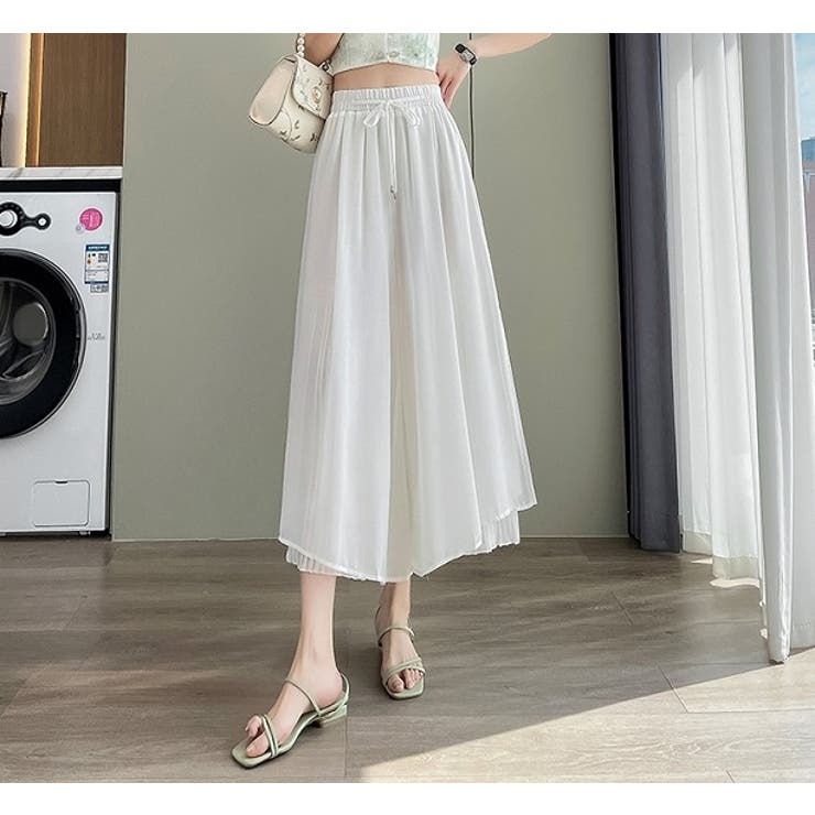 ゴム付きドローストリングチュールワイドレッグ | Ulysses | 詳細画像7 