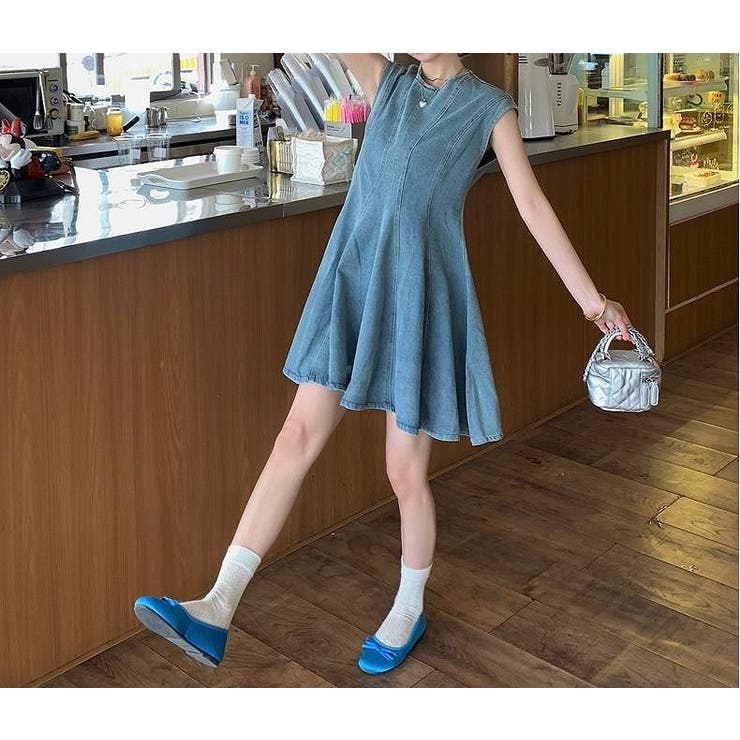 袖なしショートデニムワンピース | Ulysses | 詳細画像2 