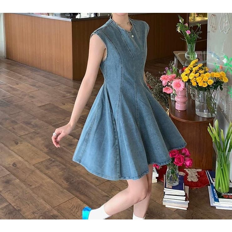 袖なしショートデニムワンピース | Ulysses | 詳細画像6 