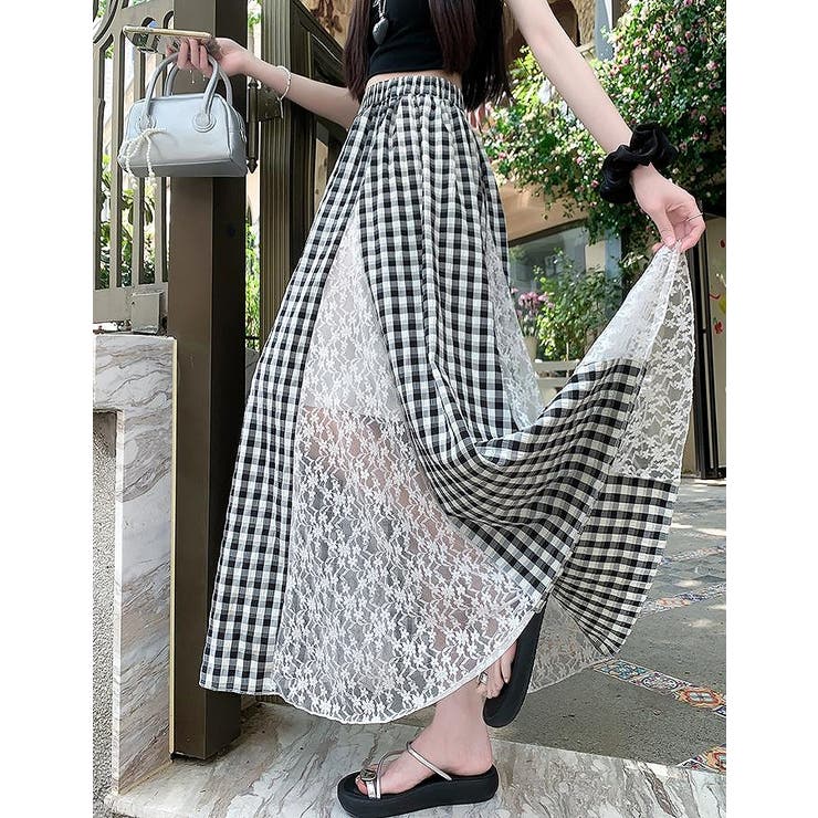 レース切り替えロングスカート | Ulysses | 詳細画像4 