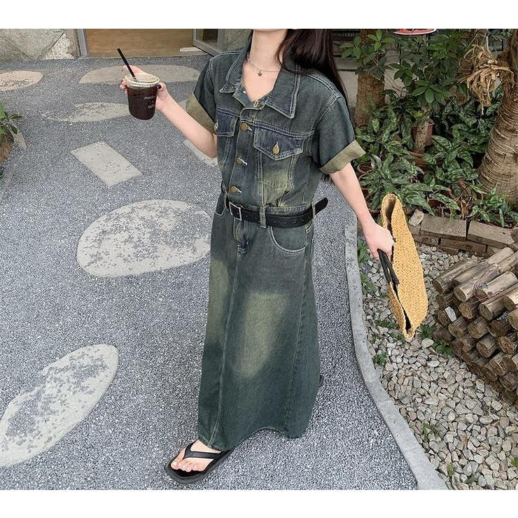 半袖ロング襟付きデニムワンピース | Ulysses | 詳細画像2 