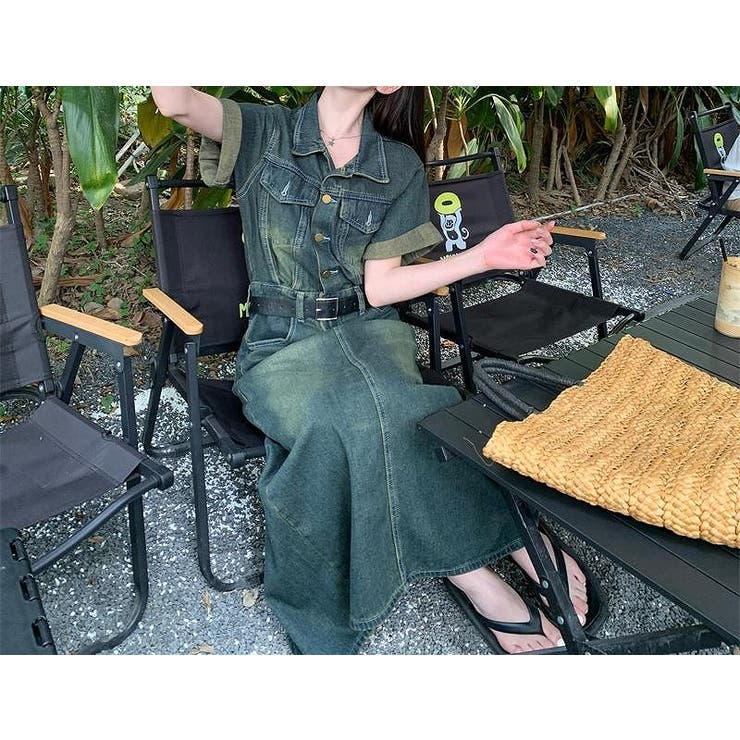 半袖ロング襟付きデニムワンピース | Ulysses | 詳細画像5 