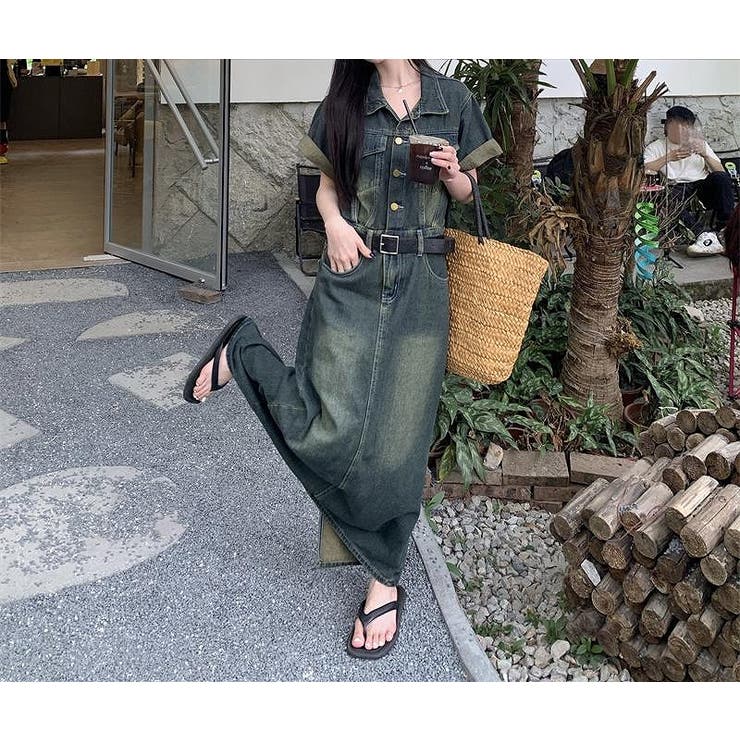 半袖ロング襟付きデニムワンピース | Ulysses | 詳細画像7 