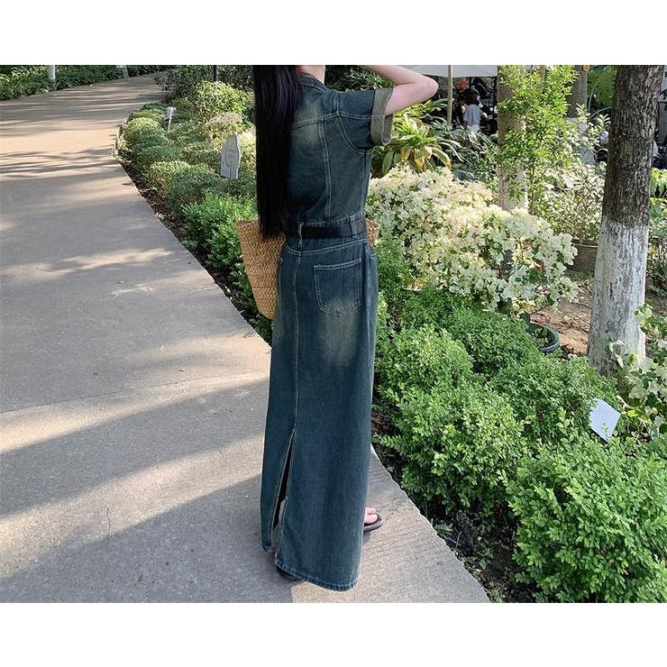 半袖ロング襟付きデニムワンピース | Ulysses | 詳細画像8 