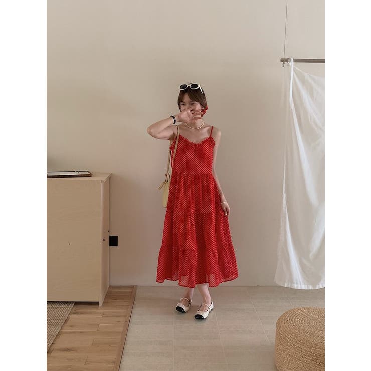 シュシュ付きフリルネックキャミワンピース | Ulysses | 詳細画像3 