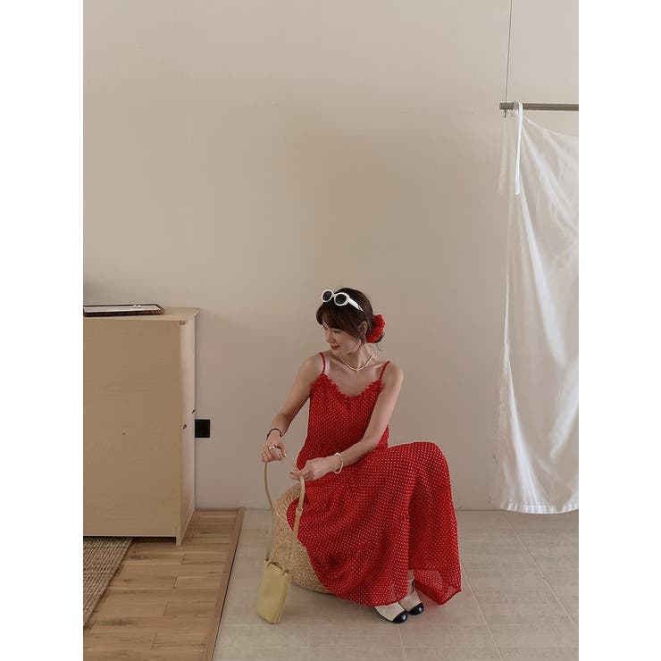 シュシュ付きフリルネックキャミワンピース | Ulysses | 詳細画像5 