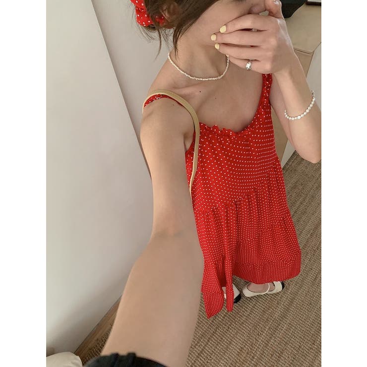 シュシュ付きフリルネックキャミワンピース | Ulysses | 詳細画像7 