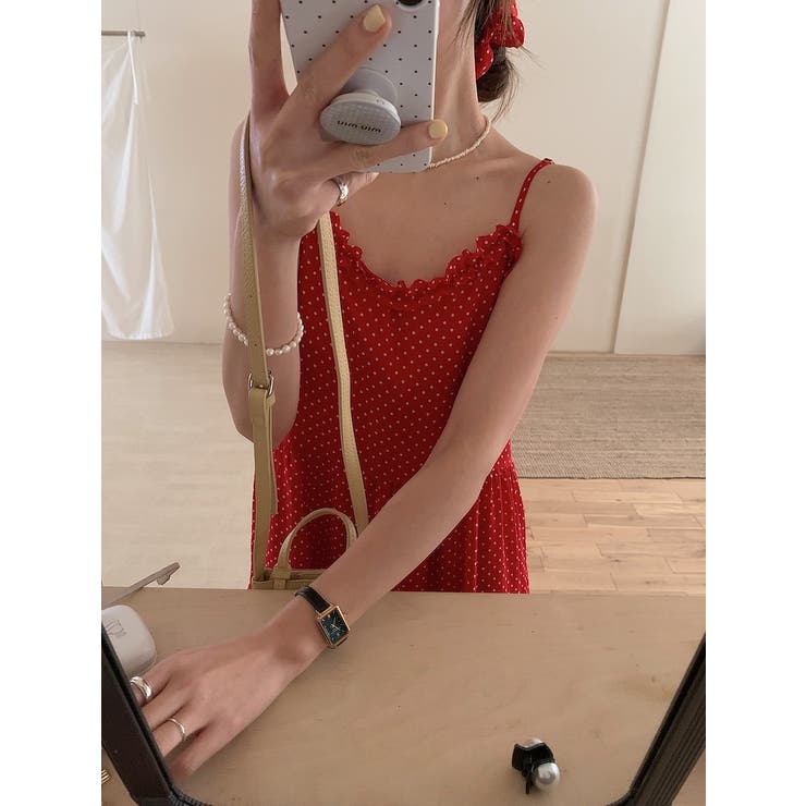 シュシュ付きフリルネックキャミワンピース | Ulysses | 詳細画像8 