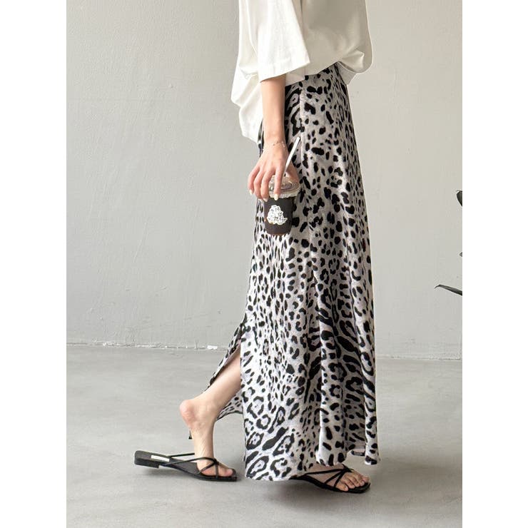 ヒョウ柄スリットゴム付きスカート | Ulysses | 詳細画像2 