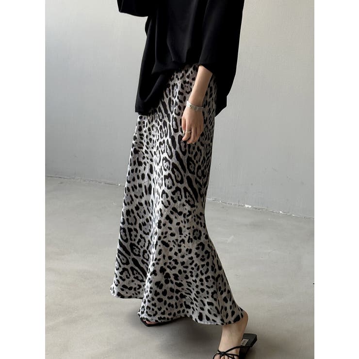 ヒョウ柄スリットゴム付きスカート | Ulysses | 詳細画像8 