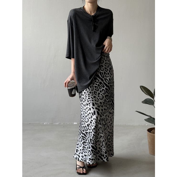 ヒョウ柄スリットゴム付きスカート | Ulysses | 詳細画像9 