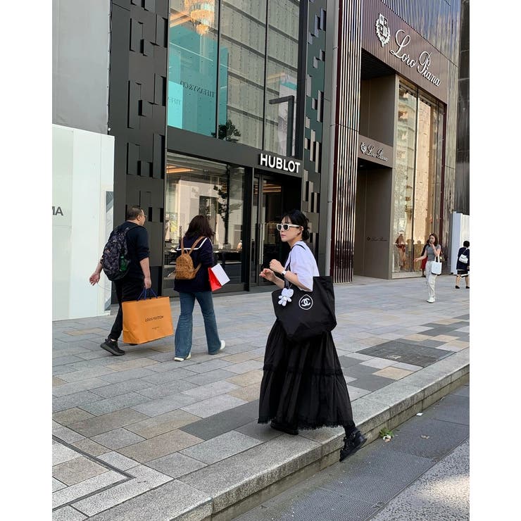 ハイウエストレース付きゴム付き切り替えスカート | Ulysses | 詳細画像4 