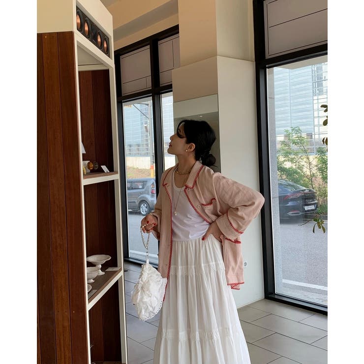 ハイウエストレース付きゴム付き切り替えスカート | Ulysses | 詳細画像6 