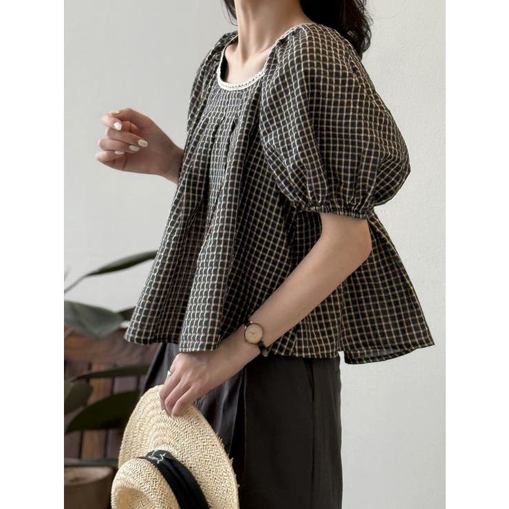 スクエアネックラインパフスリーブトップス | Ulysses | 詳細画像6 