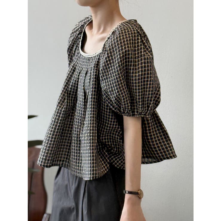 スクエアネックラインパフスリーブトップス | Ulysses | 詳細画像9 