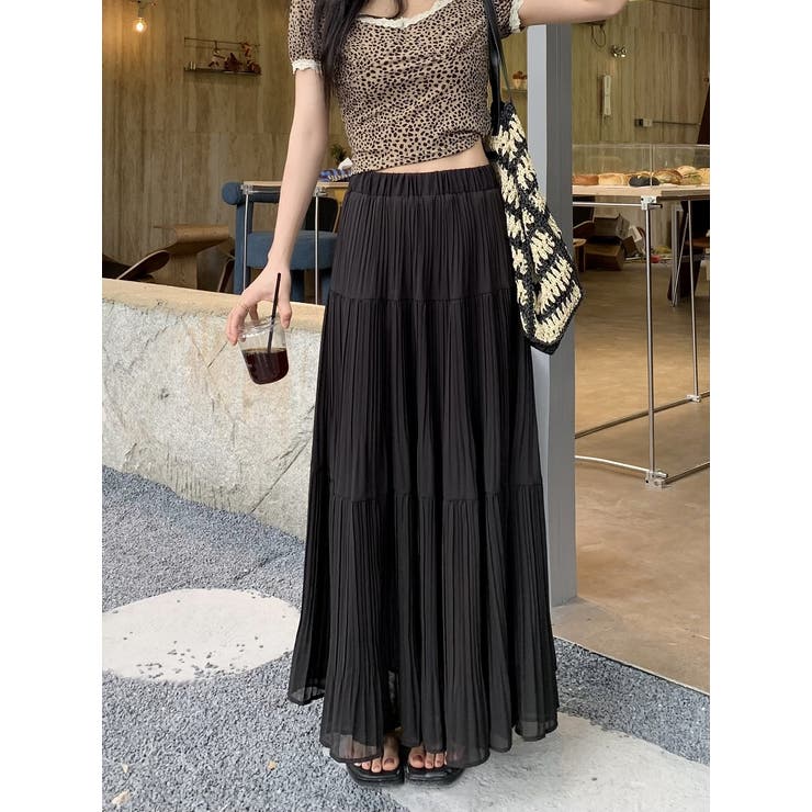 ブラック | ゴム付き切り替えスカート | Ulysses