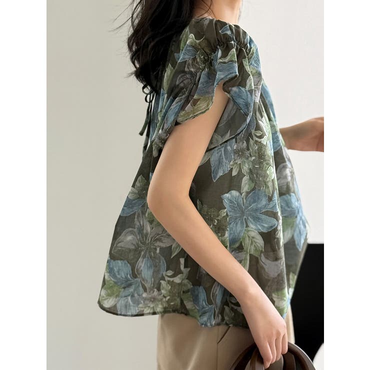 クルーネックフリルスリーブリボントップス | Ulysses | 詳細画像2 