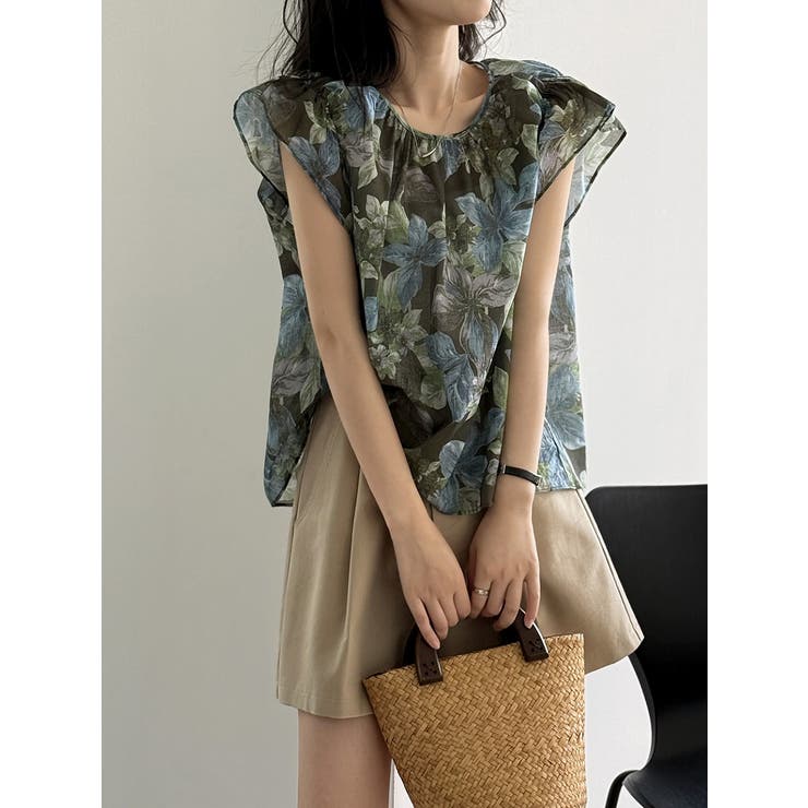 クルーネックフリルスリーブリボントップス | Ulysses | 詳細画像3 