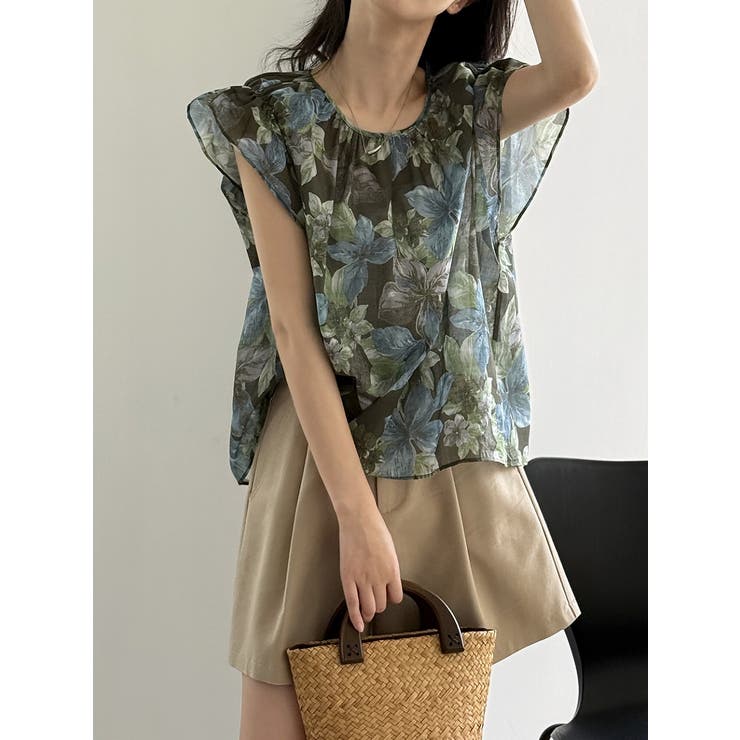 クルーネックフリルスリーブリボントップス | Ulysses | 詳細画像6 