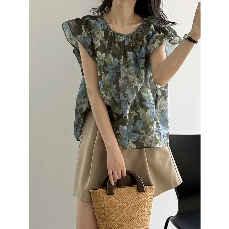 クルーネックフリルスリーブリボントップス | Ulysses | 詳細画像7 