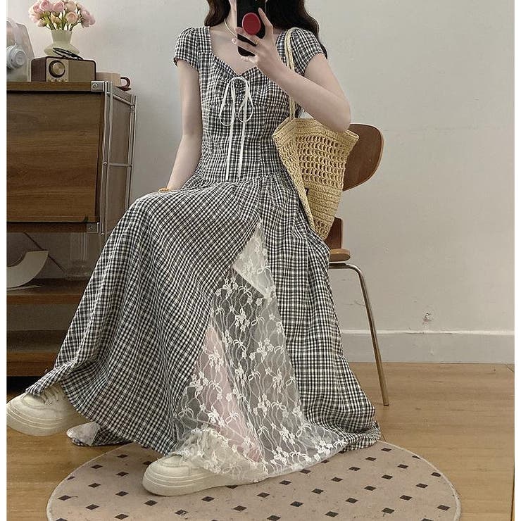 リボンレース切り替え半袖ワンピース | Ulysses | 詳細画像2 