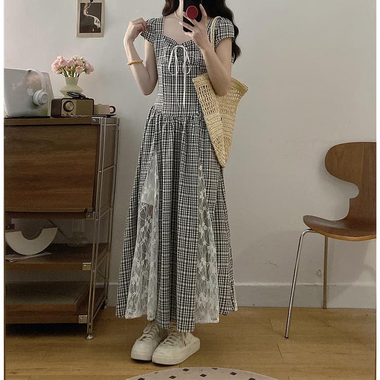 リボンレース切り替え半袖ワンピース | Ulysses | 詳細画像5 