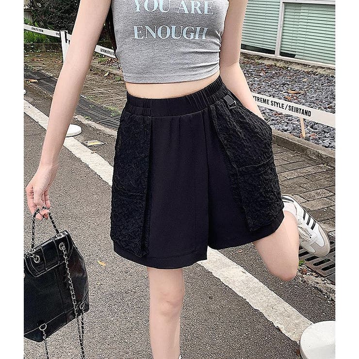 パッチワークゴム付きポケット付きショートパンツ | Ulysses | 詳細画像7 