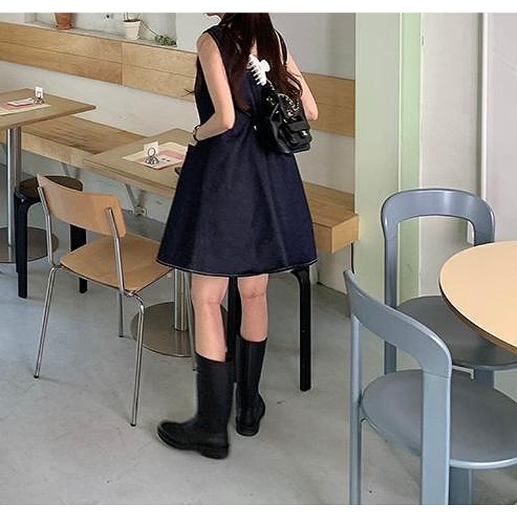 スクエアネックライン袖なしデニムショートワンピース | Ulysses | 詳細画像6 