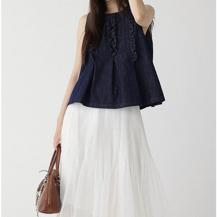 フリル袖なしデニムトップス | Ulysses | 詳細画像5 