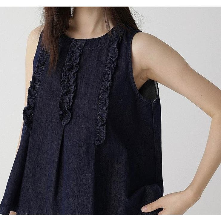 フリル袖なしデニムトップス | Ulysses | 詳細画像6 