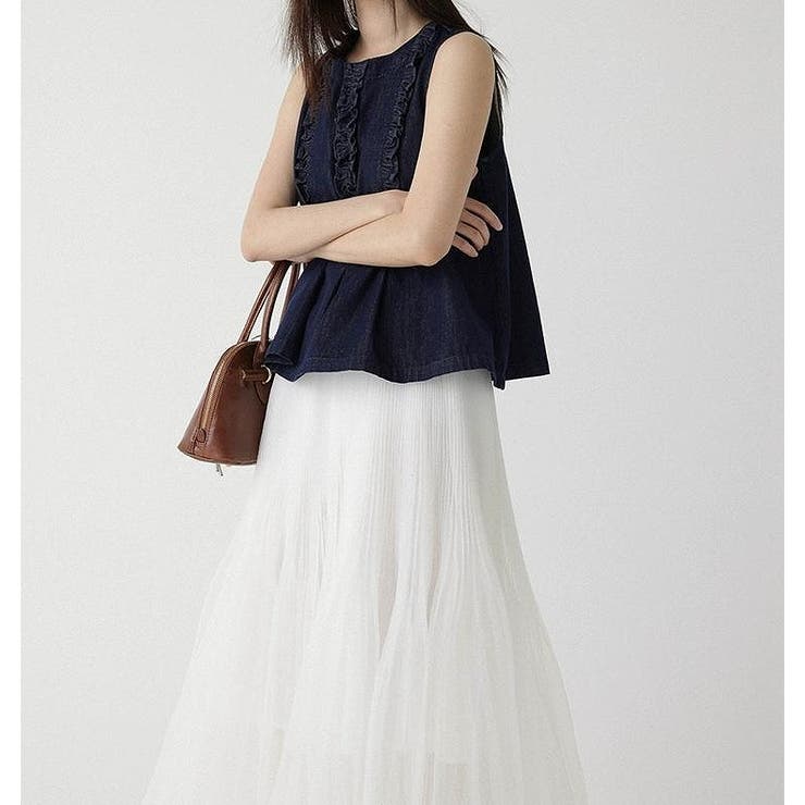 フリル袖なしデニムトップス | Ulysses | 詳細画像7 