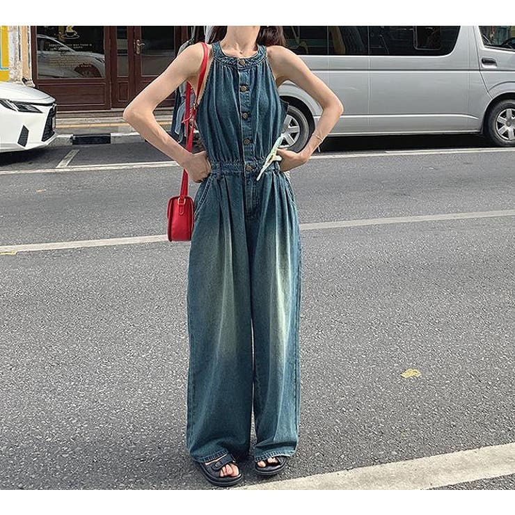 ポケット付き袖なしデニムサロペット | Ulysses | 詳細画像4 