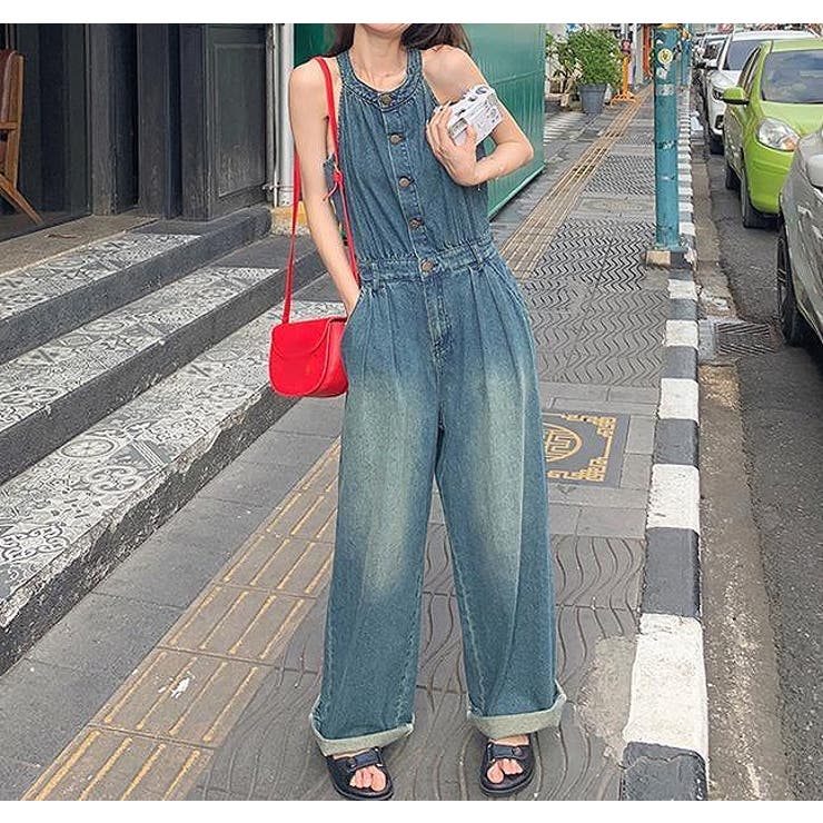 ポケット付き袖なしデニムサロペット | Ulysses | 詳細画像5 