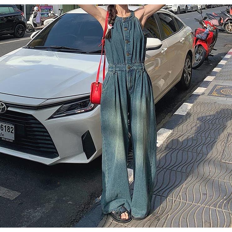 ポケット付き袖なしデニムサロペット | Ulysses | 詳細画像8 