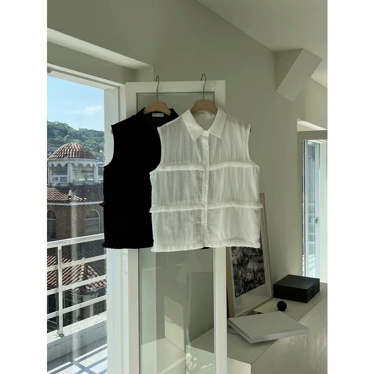 シングルブレスト袖なしシャツトップス | Ulysses | 詳細画像7 