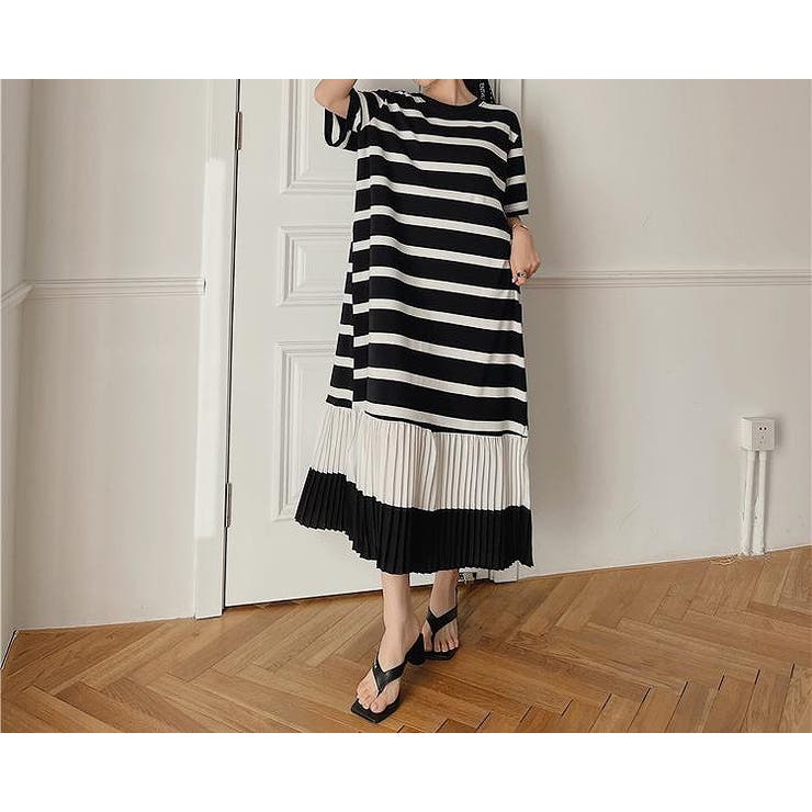 切り替えプリーツ半袖ロングワンピース | Ulysses | 詳細画像4 