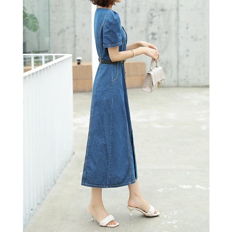 ベルト付き半袖デニムワンピース | Ulysses | 詳細画像5 