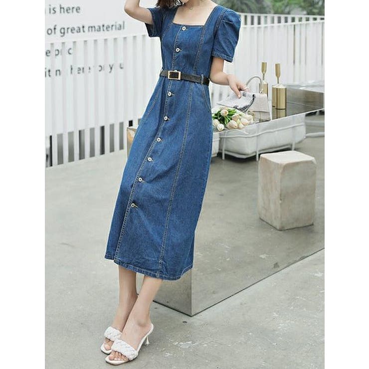 ベルト付き半袖デニムワンピース | Ulysses | 詳細画像6 