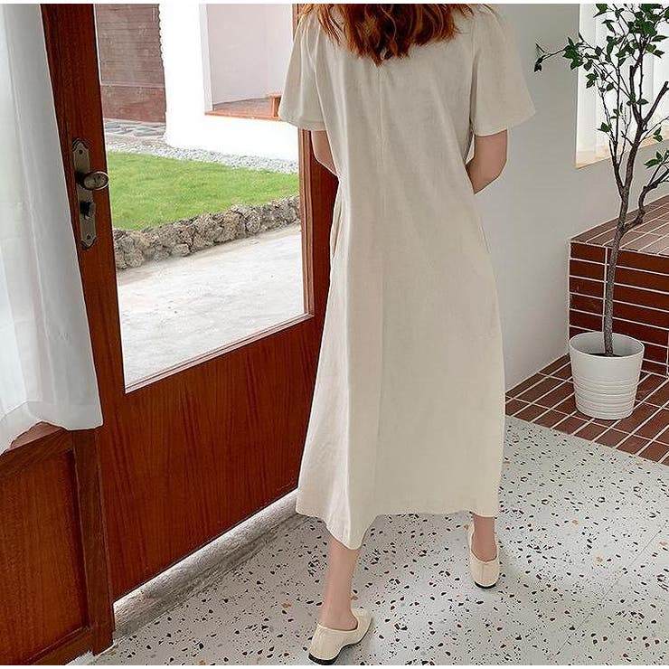 半袖Vネックシングルブレストワンピース | Ulysses | 詳細画像3 