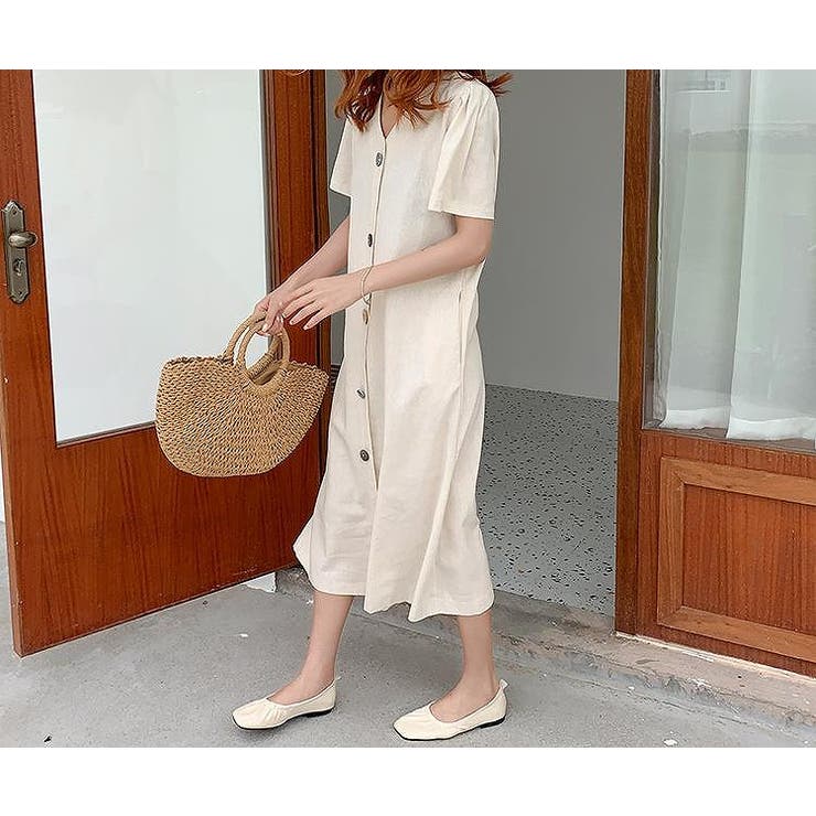 半袖Vネックシングルブレストワンピース | Ulysses | 詳細画像5 