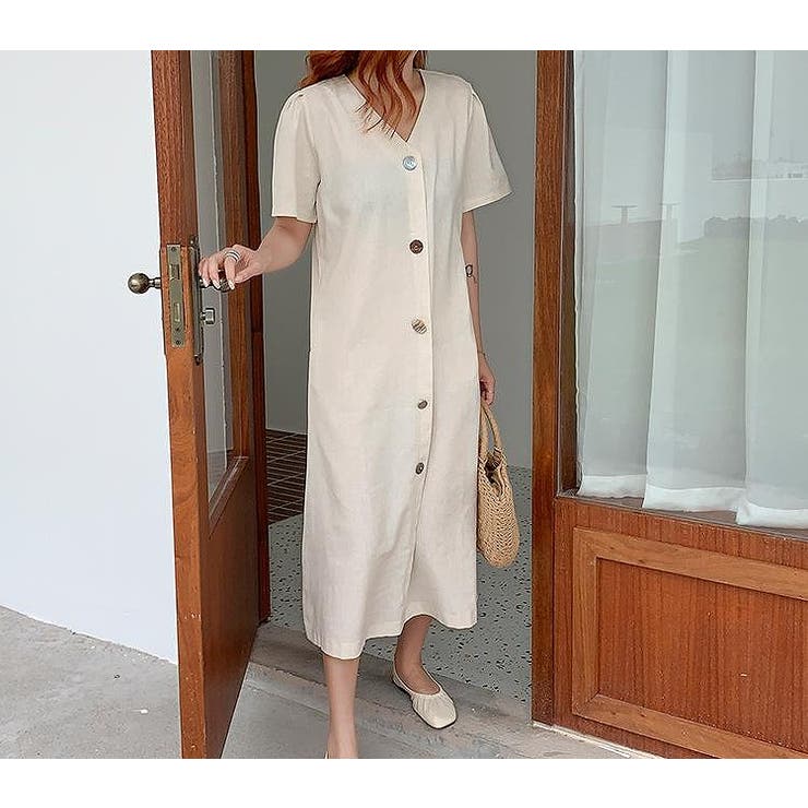 半袖Vネックシングルブレストワンピース | Ulysses | 詳細画像6 