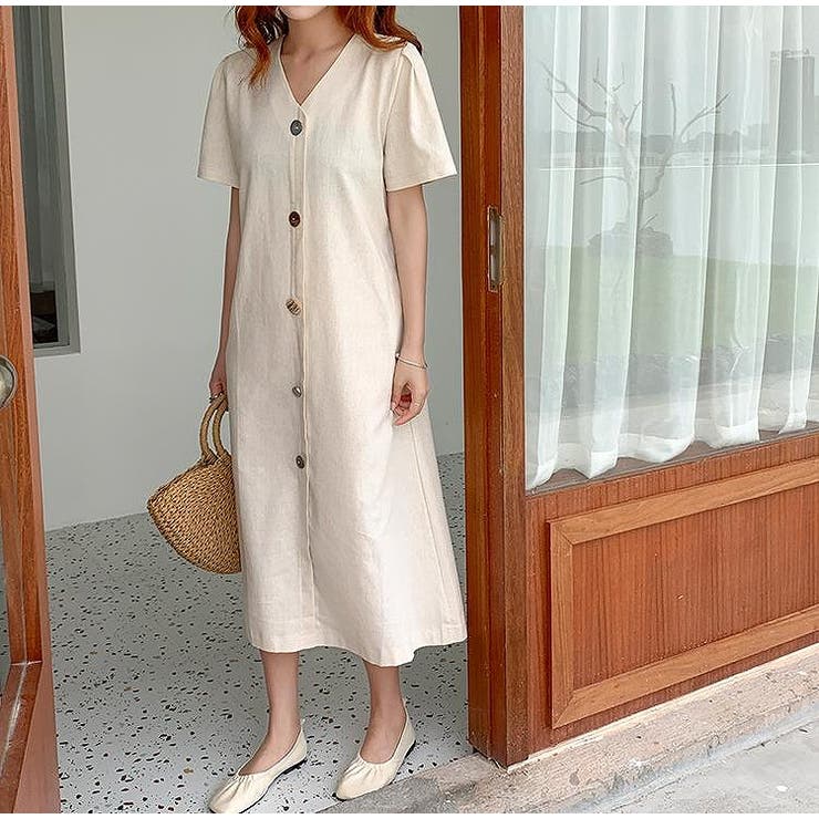 半袖Vネックシングルブレストワンピース | Ulysses | 詳細画像8 